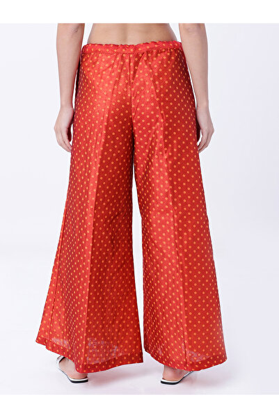 Vishudh By Styli Women Red Regular Fit Printed Parallel Pant