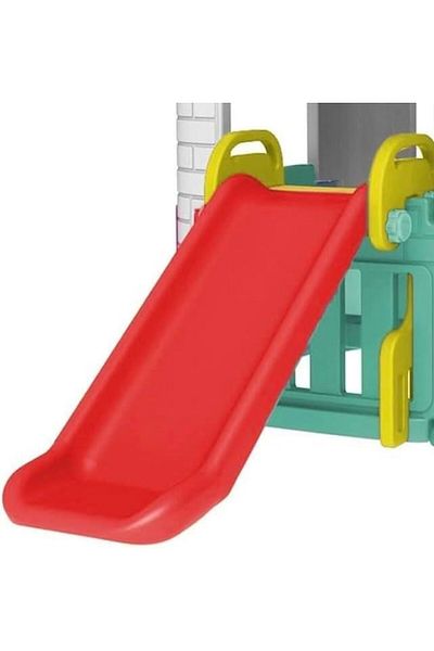 ALBADER Big Children House With Slide, Playhouse For Kids, House for Backyard, Playset With Slide