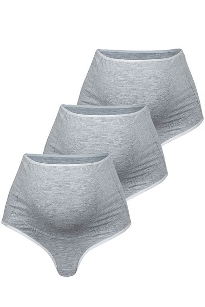BEGATEKS Maternity Panties Stretchy High Waist Cotton Comfort 3 Pack