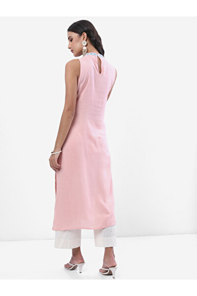 Vishudh By Styli Round Neck Floral Printed Straight Kurta