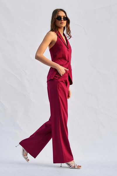 Womengrom Lefon Women's Single Pleated Palazzo Trousers