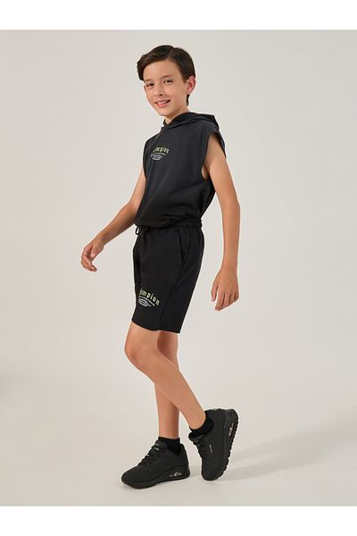 Styli Printed Elasticated Waistband Shorts with Drawstring