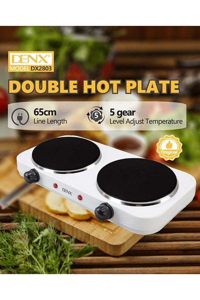 Denx DX2803 Denx موقد كهربائي متين مع طلاء غير لاصق مع حماية من الحرارة الزائدة