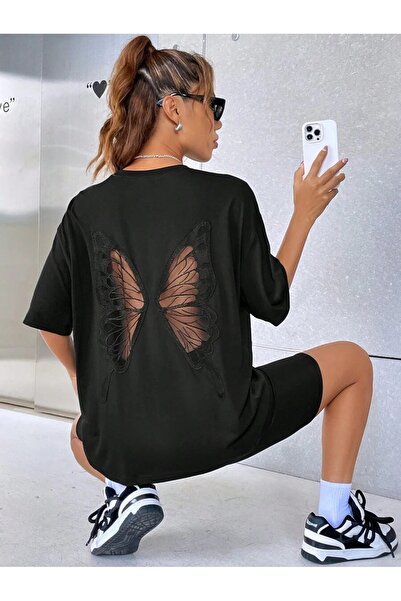 Marco Fresco Μπλουζάκι με στάμπα πεταλούδας Unisex