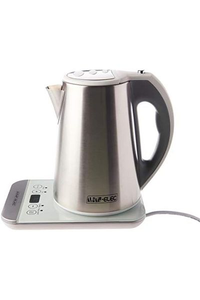 ALSAIF Electric Cordless Kettle Stainless Steel, With Digital Base, 2200w, White