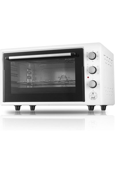 ALSAIF Electric Escada Oven, Double Glass Door With A Control Handle And An Inner Lamp, 50l, 1500w, White