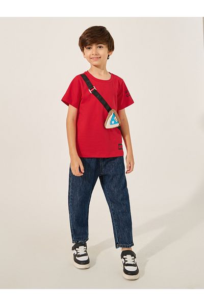 Styli Printed Short Sleeve T-Shirt with Bump Bag