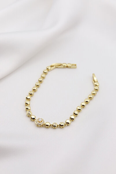 Brillo Xuping Hexagonal Zircon Stone Detailed Steel Women's Bracelet