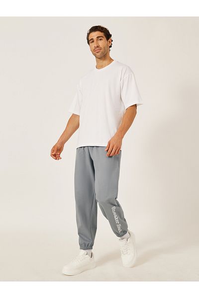 Styli Slogan Print Relaxed Fit Cotton Terry Joggers