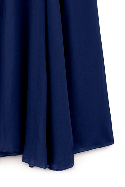 praye Fusta din tul din șifon bleumarin