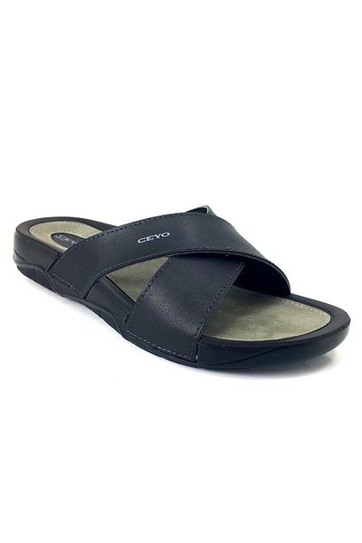 Ceyo 9877 23Yt Anatomical Men's Slippers Black