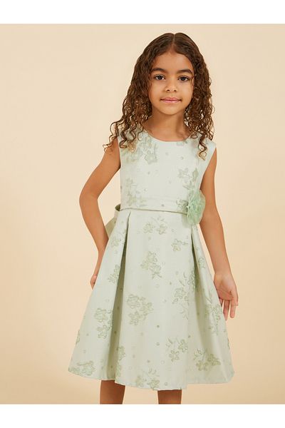 Styli Jacquard Round Neck Sleeveless Dress