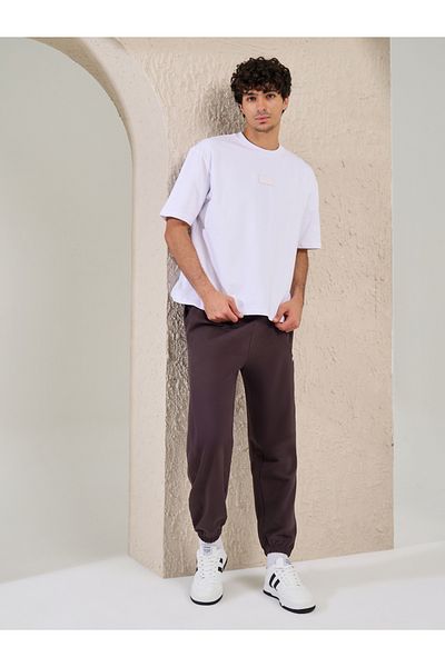 Styli Oversized Silicon Badge Detail Terry T-Shirt