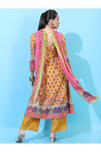 Vishudh By Styli Women Multi Colored Floral Printed Cotton Kurta Set