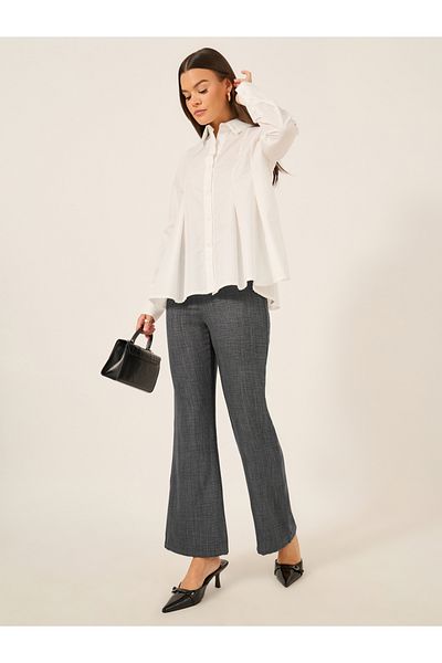 Causey By Styli Mid Rise Flared Trousers