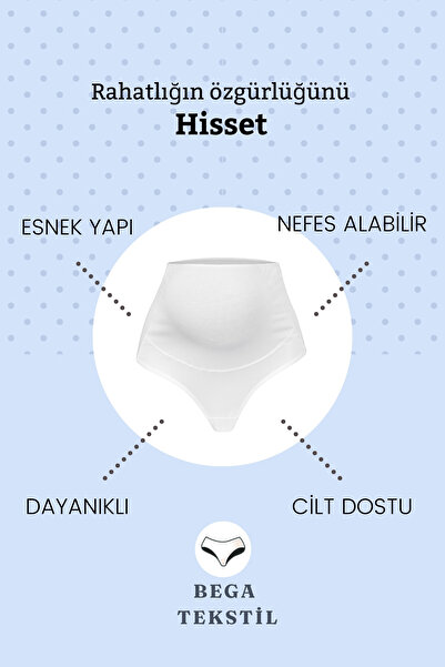 BEGATEKS Chiloți de maternitate Flexibili din bumbac cu talie înaltă Confort Pachet 3