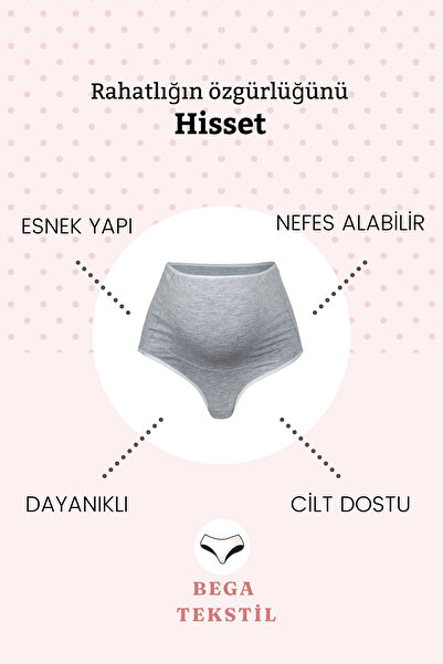 BEGATEKS Трусики для вагітних, еластичні, з високою талією, бавовняні, зручні, упаковка 5 шт.