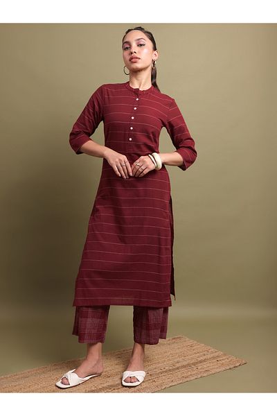 Vishudh By Styli كورتا بخيوط مخططة أفقيًا
