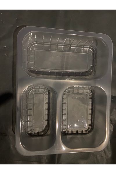 Kapital plastik 3 Oğuz Plates 50 Pieces Transparent 21 Gram Pp Material