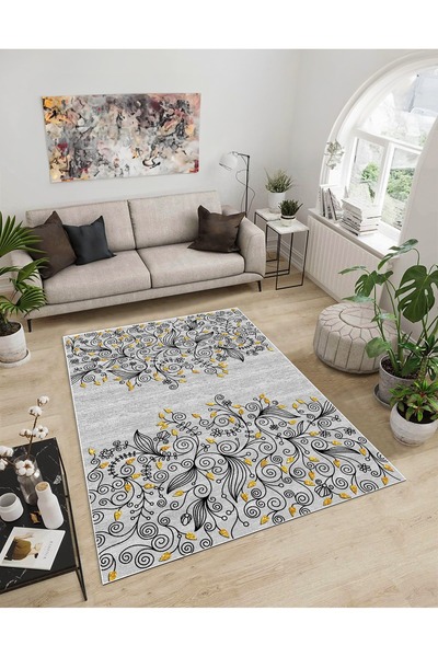 Dijidekor Shine M(78) Gri Fringeless cu bază anti-alunecare Digital cu imprim...