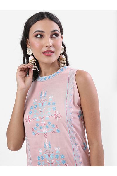Vishudh By Styli Round Neck Floral Printed Straight Kurta