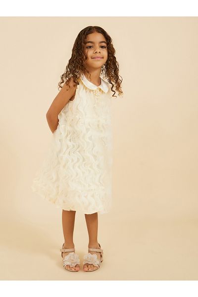 Styli Textured Mesh Sleeveless Dress