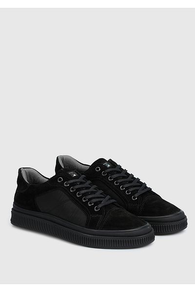 Provoq Men's Black Leather Shoes
