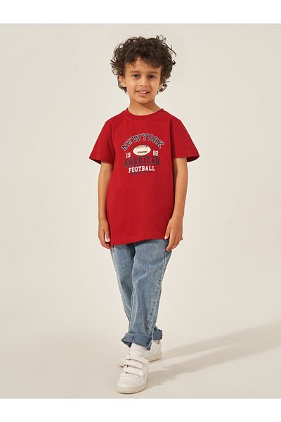 Styli Slogan Print Round Neck T-Shirt