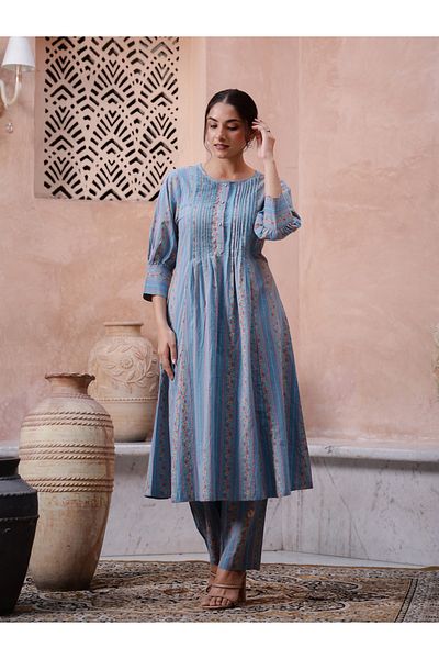 Sanskrutihomes By Styli Women Floral Printed Regular Kurta and Pants Set for Women