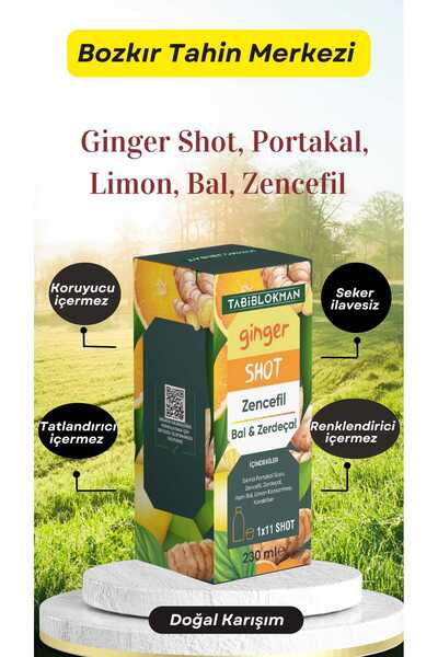 Tabib Lokman Bozkır Tahin Merkezi Ginger Shot, Portakal, Limon, Bal, Zencefil...