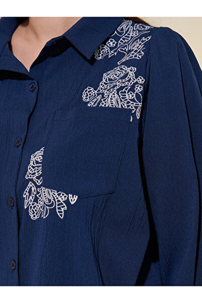 Take Two By Styli Embroidered Detail Long Sleeve Shirt