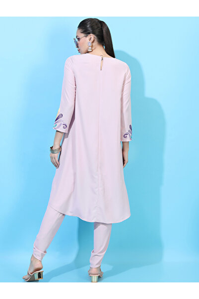 Vishudh By Styli Women Embroidered High-Low Kurta with Dhoti Pants