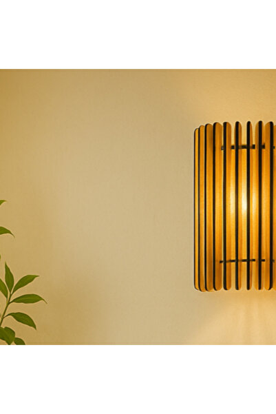 hü ma tasarım ve aksesuar Cheapest Wooden Reflection Daylight Sconce Chandelier Rustic Nordic Sconce