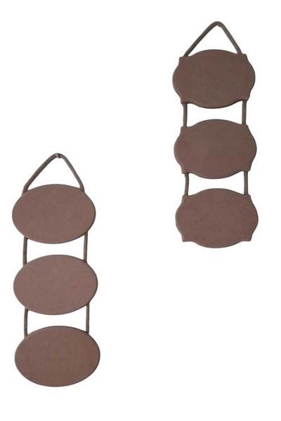 st koleksiyon hobi antika Mdf 2-Piece Decorative Oval Door Hanger, Wall Ornament