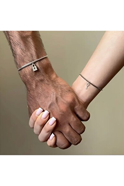 Home Paslanmaz Çelik Kilit ve Anahtar Çift Bilekliği – Sevgiliniz İçin Anlamlı Hediye Bileklik