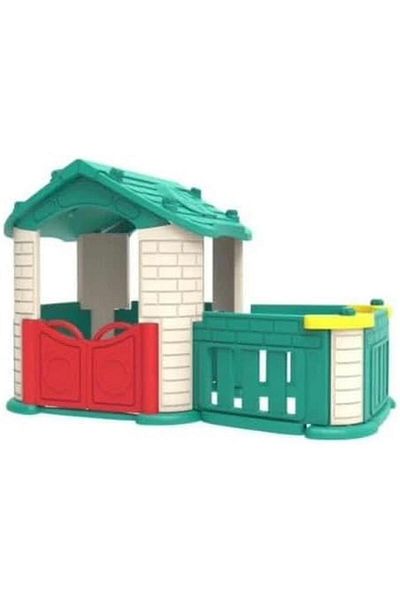 ALBADER Children's Playhouse, Playground for Kids, Playset With Courtyard, Outdoor Garden Toys
