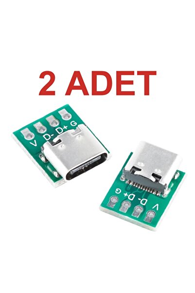 Rodevino 2 Adet Usb Type C 4 Pin Dıp Çevirici 2.54 mm – Type C Adaptör Pcb
