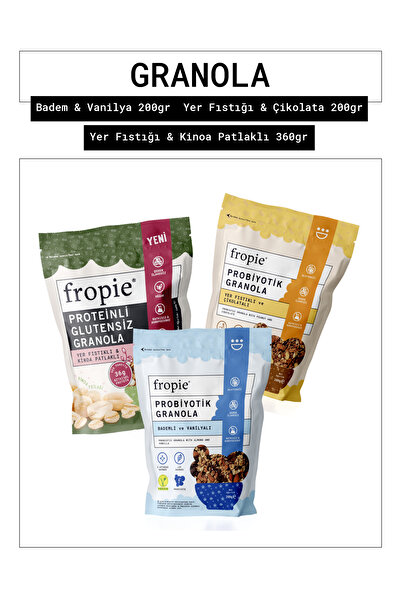 FROPİE Badem & Vanilya - Yer Fıstığı & Çikolata - Glutensiz Yer Fıstıklı & Ki...