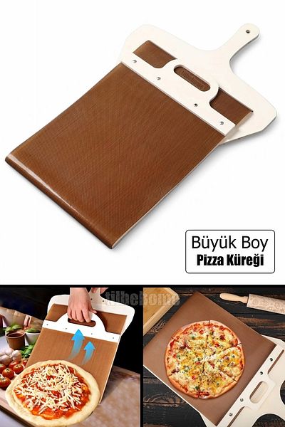 Tilbe Home Large Size Sliding Pizza Shovel Slideable Wooden Pastry Bread Oven Pita Shovel Non-Stick Shovel