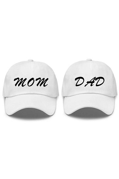 venüsdijital Mom & Dad Printed Double 2-Piece Snap Hat