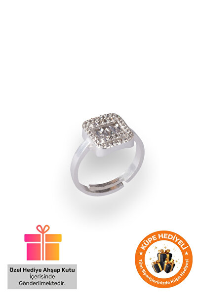 Lucente Jewellery Özel Hediye Kutulu Baget Kesim Taşlı Ayarlanabilir 925 Ayar...