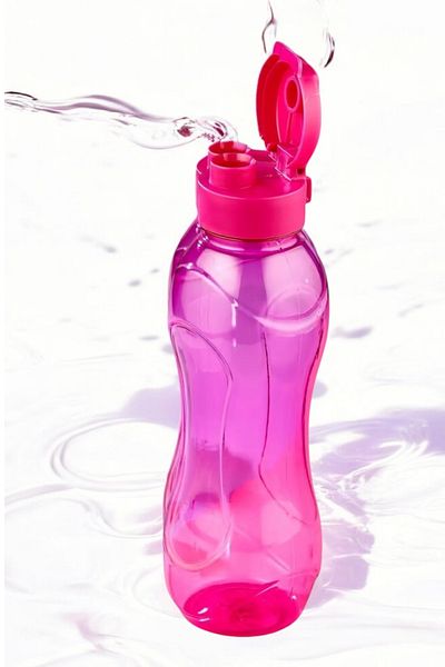 usin Pink 750 ml Transparent Student Nutrition Water Bottle School Office Gym Hiking Water Bottle Mug Flask