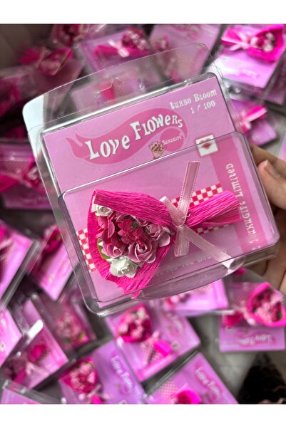 Sukugift 1 Adet Love Flowers Özel Tasarım Pembe Çiçek | Hot Tarz Hediye Kolek...