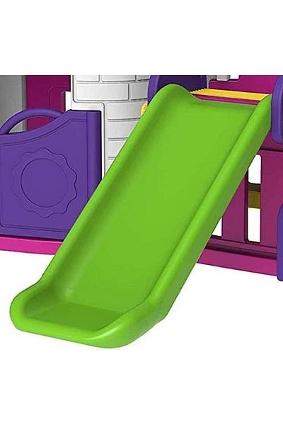 ALBADER Outdoor Playhouse With Slide, Playset For Kids, Big Children House With Slide, Garden Set