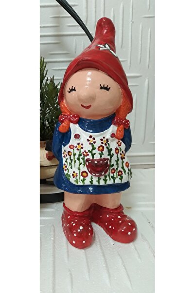 RENKLİMASALTASARIMLAR Kız El Yapımı Bahçe Decor Cüce 1 Adet