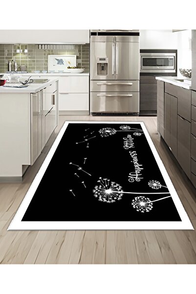 Dijidekor Shine M(260) Covor decorativ digital cu imprimeu negru, fără franju...