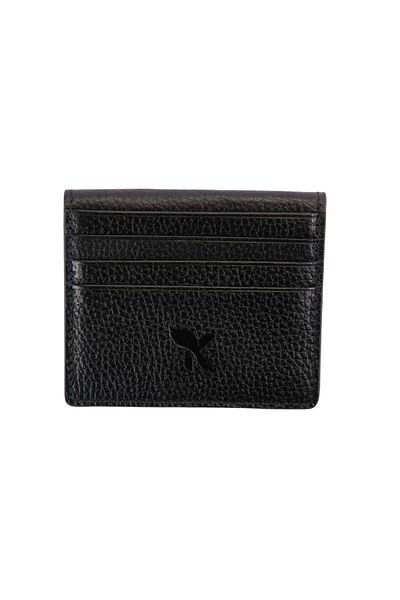 Karalı Deri Black K593-1 Black Genuine Leather Card Holder