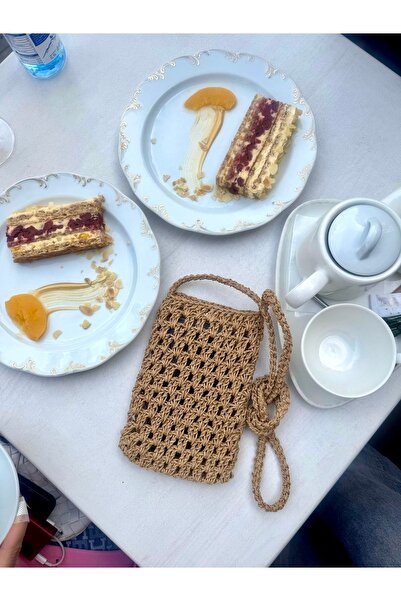 Handmade El Yapımı Hasır Mini Tote – Çıtçıtlı Telefon Çantası | Yazlık Günlük...