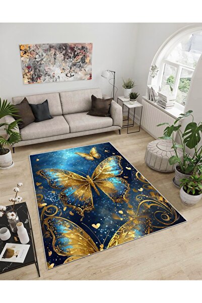 Dijidekor سجادة زخرفية رقمية مطبوع من شاين M(267) باللون الفيروزي بدون شراشيب...