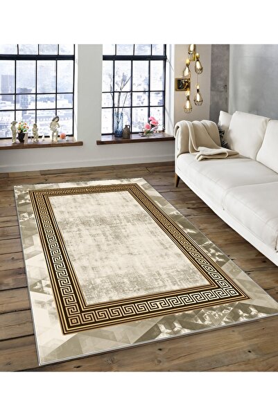 Dijidekor Shine M(138) Mink Fringeless, cu bază anti-alunecare, covor decorat...